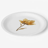 Goldene Blume  Pappteller (Schrägansicht)