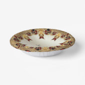 Goldene Blume Pappteller (Gewinkelt)