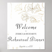 Goldene Blume Probe Dinner Willkommenspopster-Zeic Poster (Vorne)