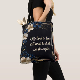 Goldene Blume Rahmen Tasche - Ein Leben gut gelebt