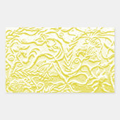 Goldene Blume Rechteckiger Aufkleber (Vorderseite)