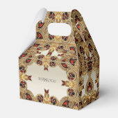 Goldene Blume - Red Gemstone Gevor Box Geschenkschachtel (Rückseite)