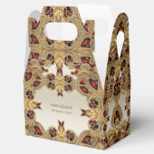 Goldene Blume - Red Gemstone Gevor Box Geschenkschachtel (Geöffnet)