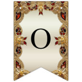 Goldene Blume - Rote Edelsteinjagd Wimpelkette (Zweite Fahne)