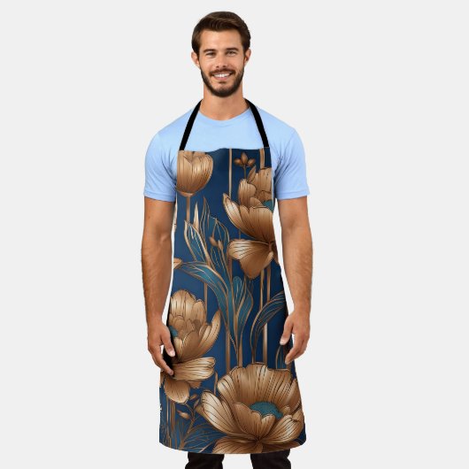 Goldene Blume Schürze (Getragen)