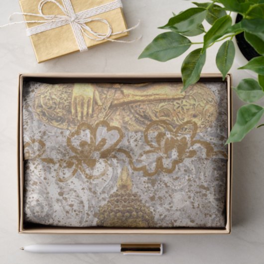 Goldene Blume Seidenpapier (Geschenk)