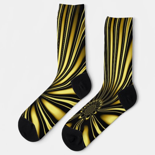 Goldene Blume Socken (Linkes Detail)