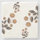 Goldene Blume Steinuntersetzer (Vorderseite)