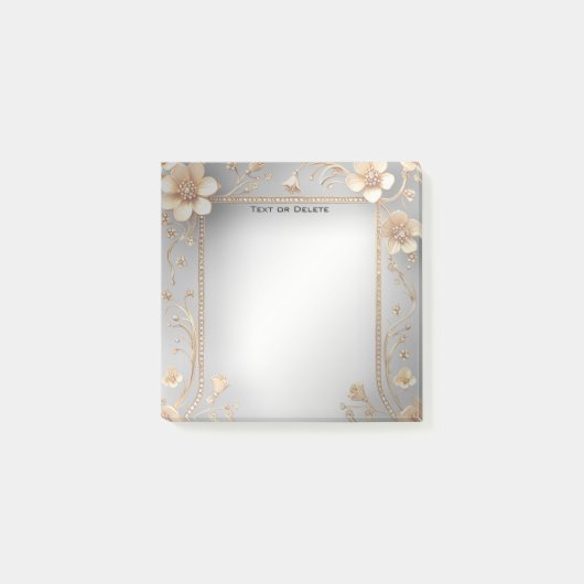 Goldene Blume Stellen Sie Notizen (Vorderseite)