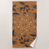 Goldene Blume Strandtuch (Vorderseite)