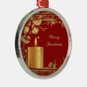 Goldene Blume und Kerzenschmuck Ornament Aus Metall (Rechts)