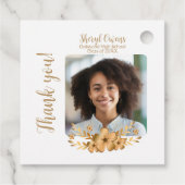 Goldene Blume Uni-Abschluß Geschenkanhänger (Rückseite)