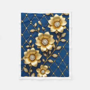 Goldene Blumen Blau und Gold Decke