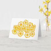 Goldene Blumen Danke ! Karte (Gelbe Blume)