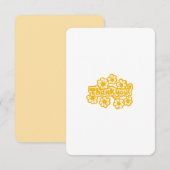 Goldene Blumen Dankeskarte (Vorne/Hinten)