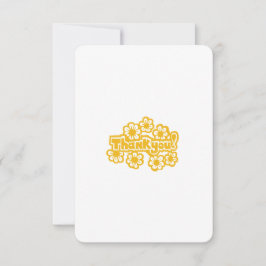 Goldene Blumen Dankeskarte