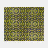 Goldene Blumen Fleecedecke (Vorderseite (Horizontal))