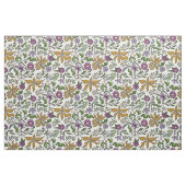 Goldene Blumen Illustriertes Botanisches Muster Stoff (Fat Quarter (45,7 x 55,9 cm))