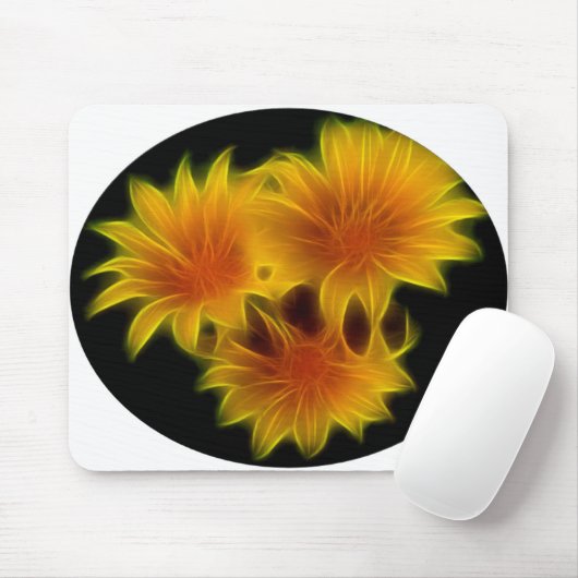 Goldene Blumen Mousepad (Mit Mouse)