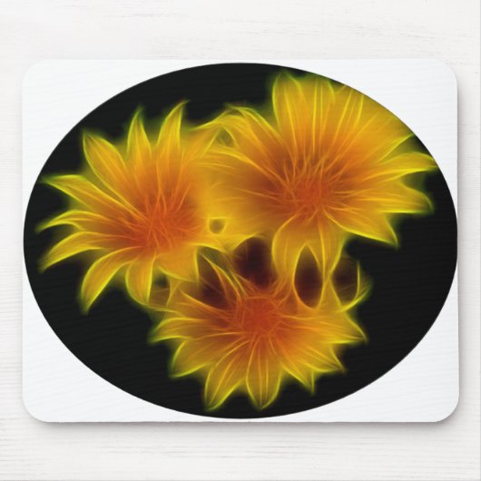 Goldene Blumen Mousepad (Vorne)