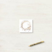 Goldene Blumen Ornament Rahmen Notizzettel (Auf Schreibtisch)