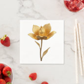 Goldene Blumen-Papier-Serviette Serviette (Beispiel)