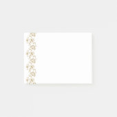 Goldene Blumen Post-it Klebezettel (Vorderseite)