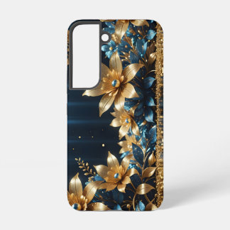 Goldene Blumen Samsung Galaxy Hülle