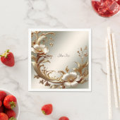Goldene Blumen Serviette (Beispiel)