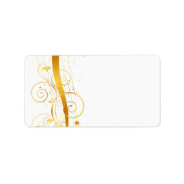 Goldene Blumen Weihnachtsdekoration Adressaufkleber