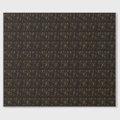 Goldene Blumendekoration Geschenkpapier (Flach)