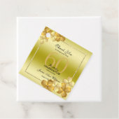 Goldene Blumendekoration und Glitzer 60. Geburtsta Geschenkanhänger (Beispiel)