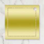 Goldene Blumendekoration und Glitzer 60. Geburtsta Geschenkanhänger (Rückseite)