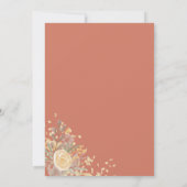 Goldene, blumenfarbene Osterfeierjagd Einladung (Rückseite)