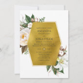Goldene Blumenhochzeit Einladung (Vorderseite)