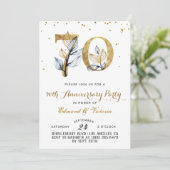 Goldene Blumenladen zum 70. Jubiläum Einladung (Stehend Vorderseite)