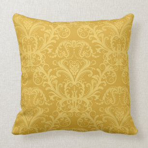 Goldene Blumenluxustapete Kissen