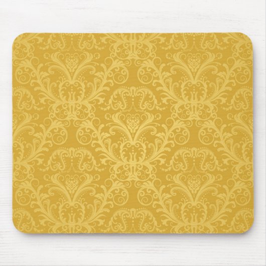 Goldene Blumenluxustapete Mousepad (Vorne)