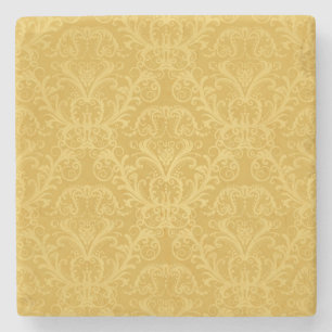 Goldene Blumenluxustapete Steinuntersetzer