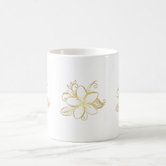 Goldene Blumenschale Kaffeetasse