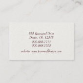 Goldene Blumenstrauß-Visitenkarte Visitenkarte (Rückseite)