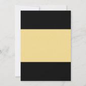 Goldene Blumenverkleidung Einladung (Rückseite)