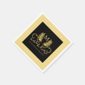 Goldene Blumenverkleidung Serviette (Ecke)