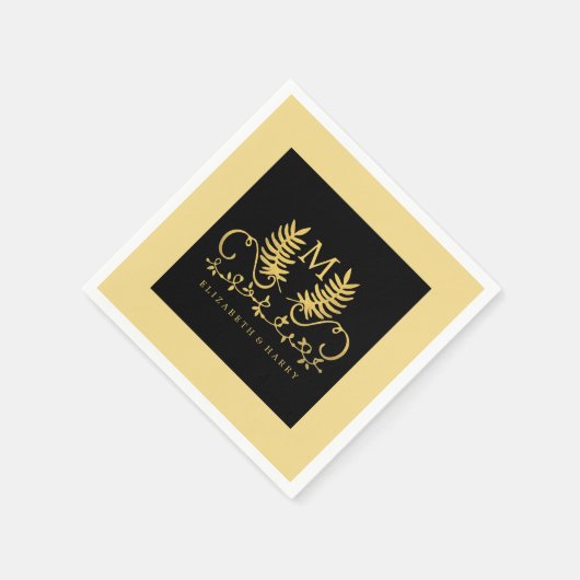 Goldene Blumenverkleidung Serviette (Ecke)