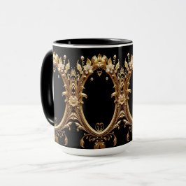 Goldene Blumenverzierte Rahmen-Tasse Tasse