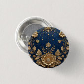 Goldene Blumenverzierung Button (Vorne & Hinten)