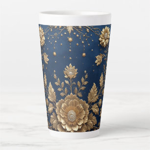 Goldene Blumenverzierung Milchtasse