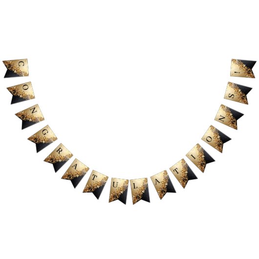 Goldene Blumenverzierungen Girlande Flagge (Alle)