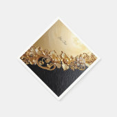 Goldene Blumenverzierungen Serviette (Ecke)