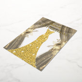 Goldene Blüte 50. Geburtstagsparty Folieneinladung (Gedreht)